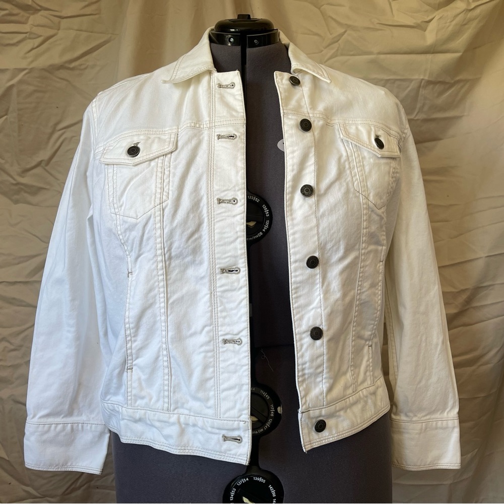 Eddie Bauer White Denim jacket | Women’s XXL